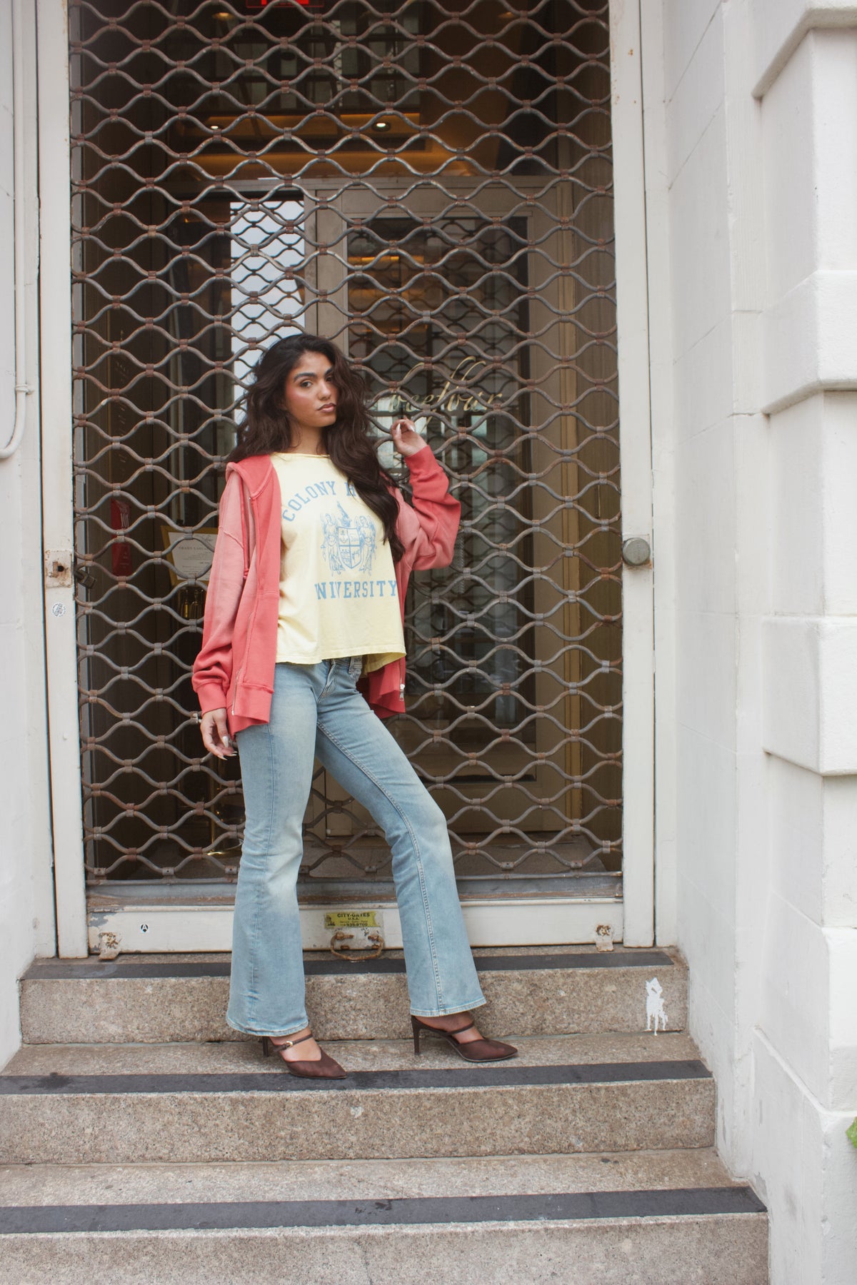Sun-Faded Waffle Knit Hoodie