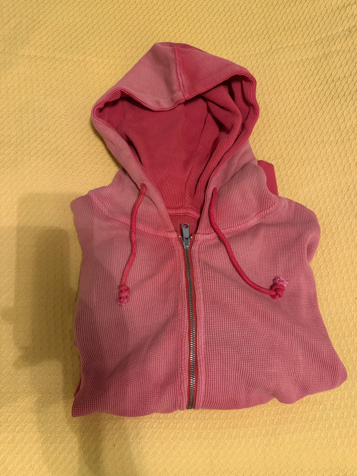 Sun-Faded Waffle Knit Hoodie